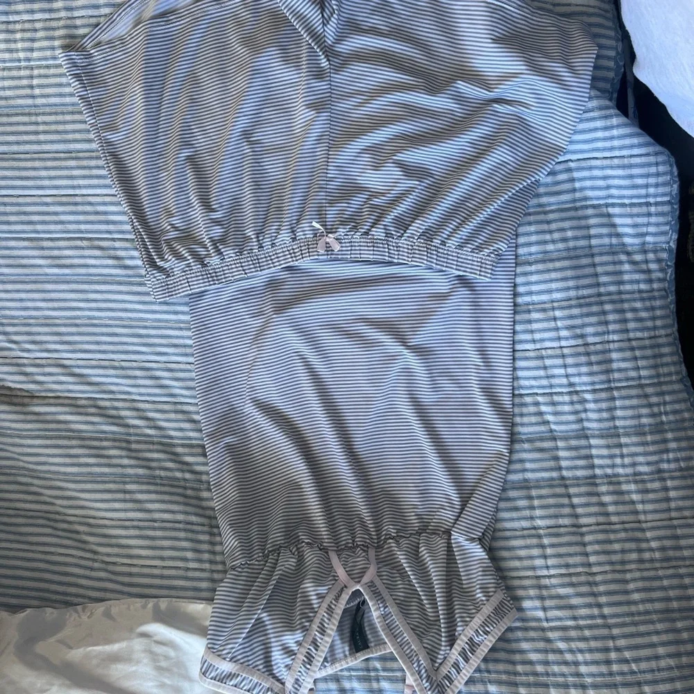 Laura Ashley Striped Pajama Set - Picture 1 of 5